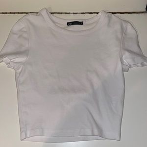 small zara white t-shirt